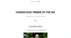 Desktop Screenshot of homeschoolfreebie.wholesomechildhood.com