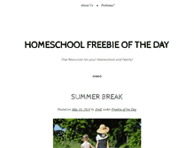 Tablet Screenshot of homeschoolfreebie.wholesomechildhood.com